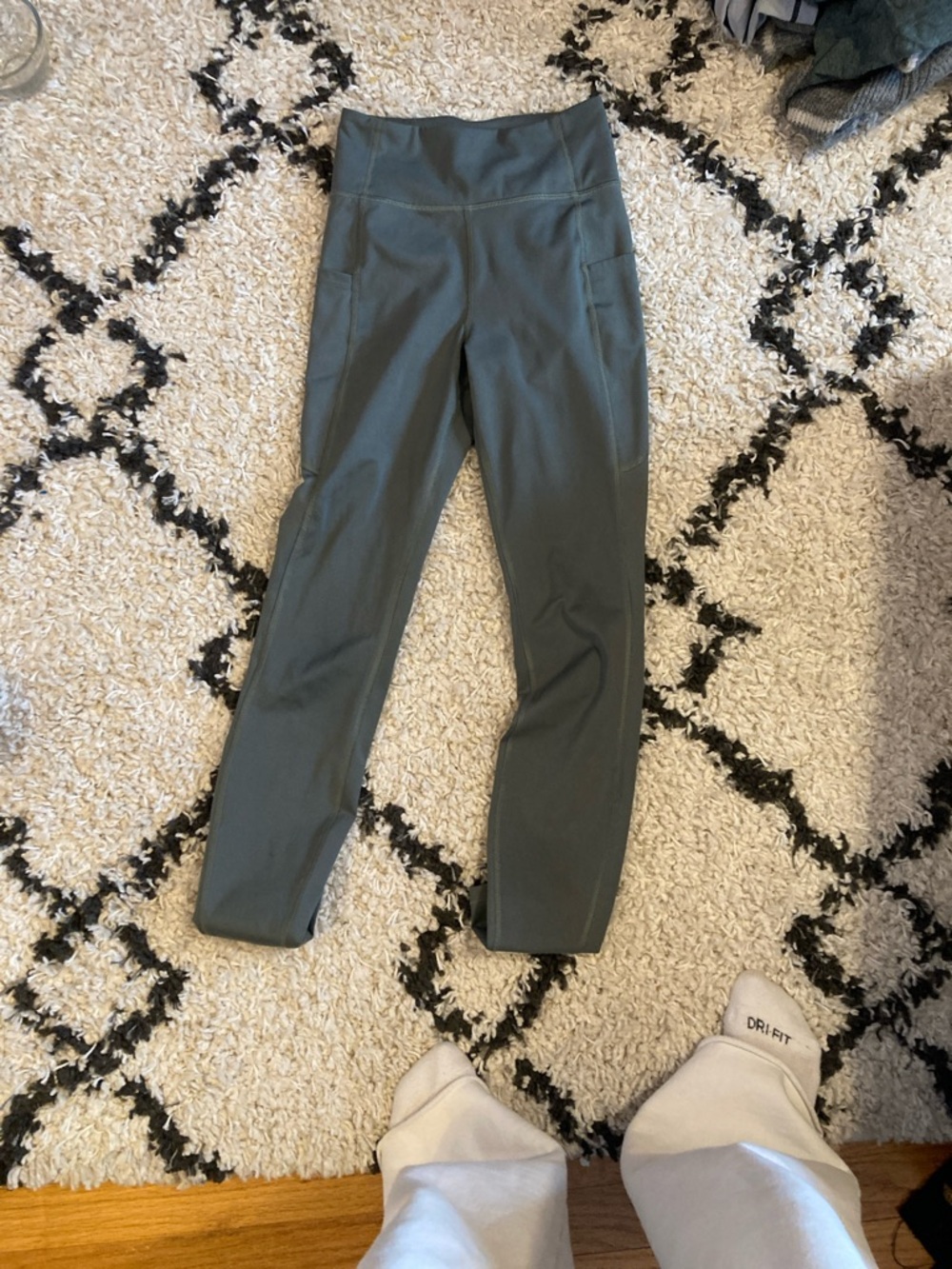 H&M Olive Green High-Waist Leggings